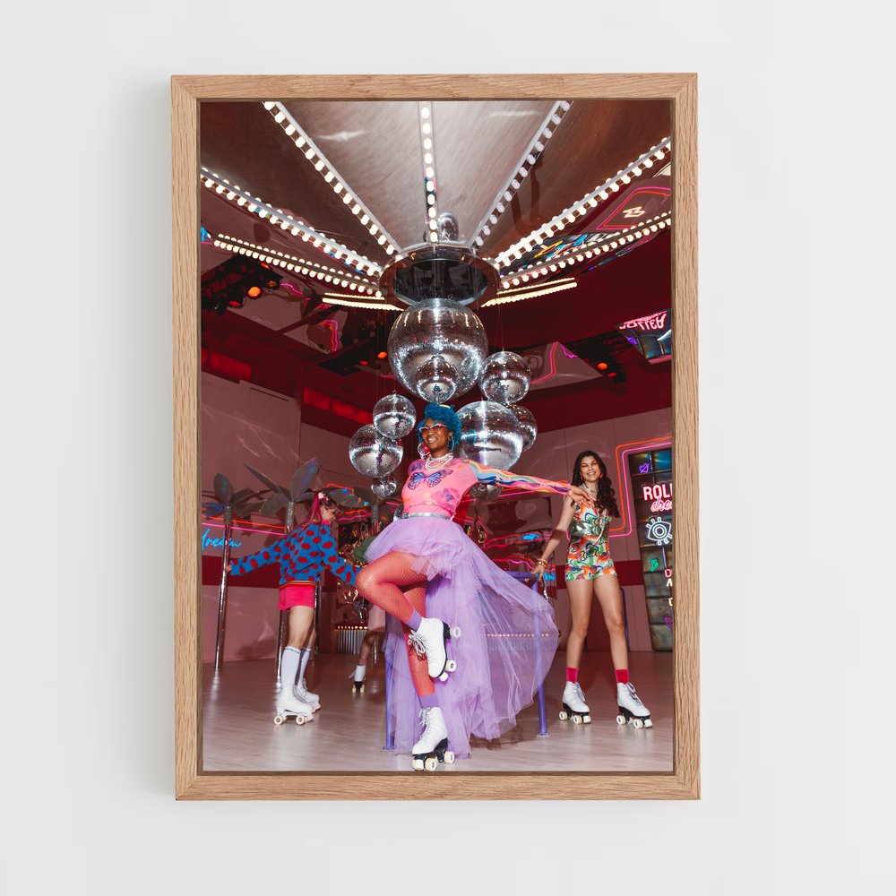 Poster Disco Queens – affiche Roller (vue 4)